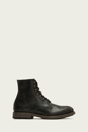 Black Men's FRYE Bowery Lace Up Boots | SMX-698041