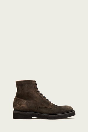 Black Men's FRYE Bowery Light Lace Up Boots | BVA-173982