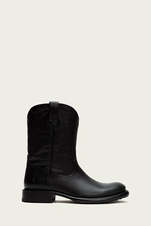 Black Men's FRYE Duke Roper Cowboy Boots | YHP-870159
