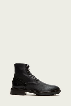 Black Men's FRYE Greyson Lace Up Boots | IHF-572136