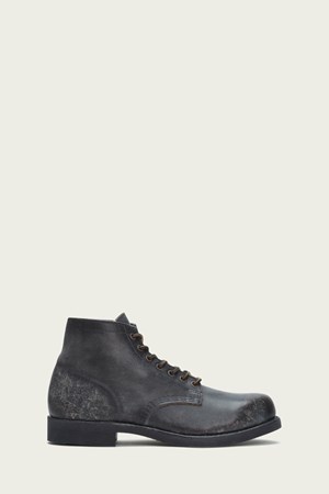 Black Men's FRYE Prison Lace Up Boots | PXE-650174