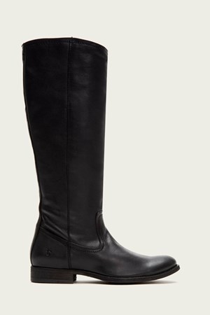 Black Women's FRYE Melissa Inside Zip Tall Wide Calf Boots | LDX-608593